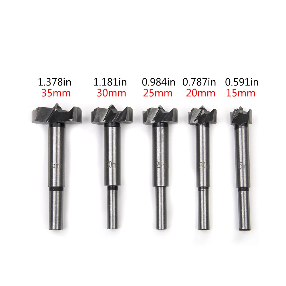 Набор сверл Forstner комплект из 15 35 мм с круглым хвостовиком для дерева|hinge boring|drill bit