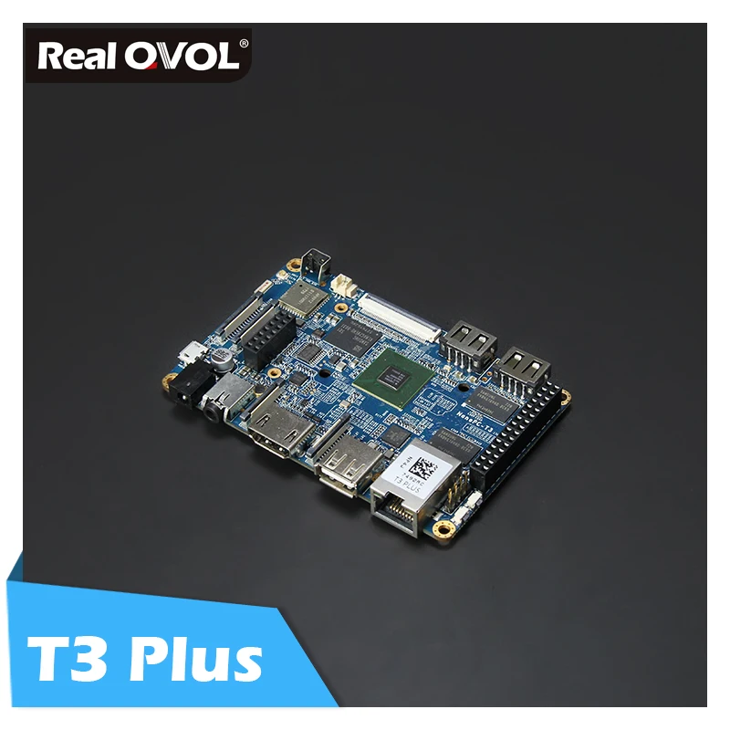 RealQvol FriendlyARM NanoPC T3 Plus макетная плата, S5P6818 Cortex-A53 1,4 ГГц+ 2 Гб DDR3+ 16 Гб eMMC, поддержка uboot/Android/Debian