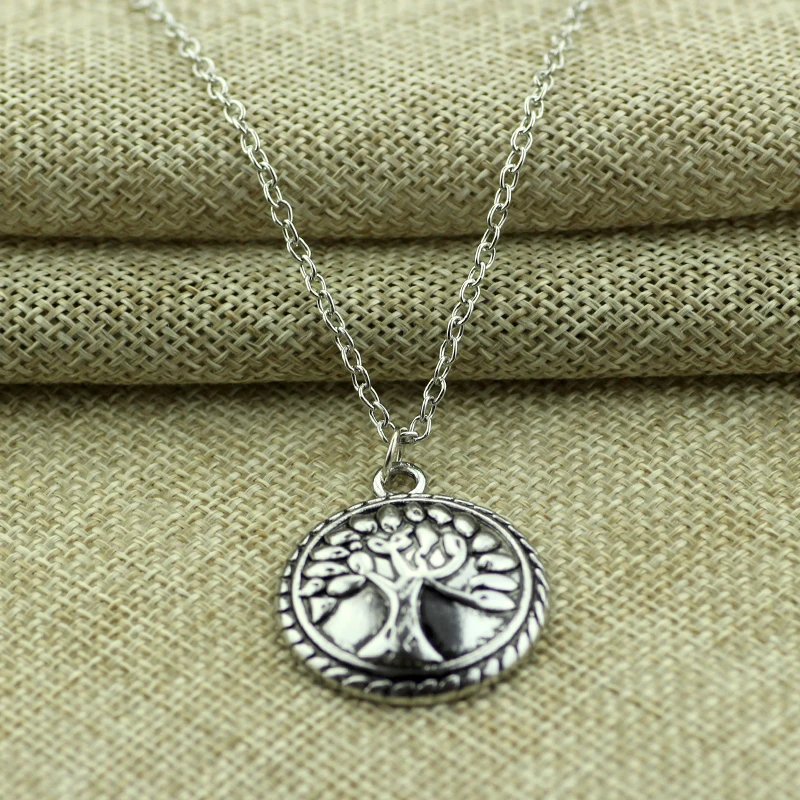 Новый Древо жизни кулон Цепочки и ожерелья Винтаж бронзовый живопись Для мужчин