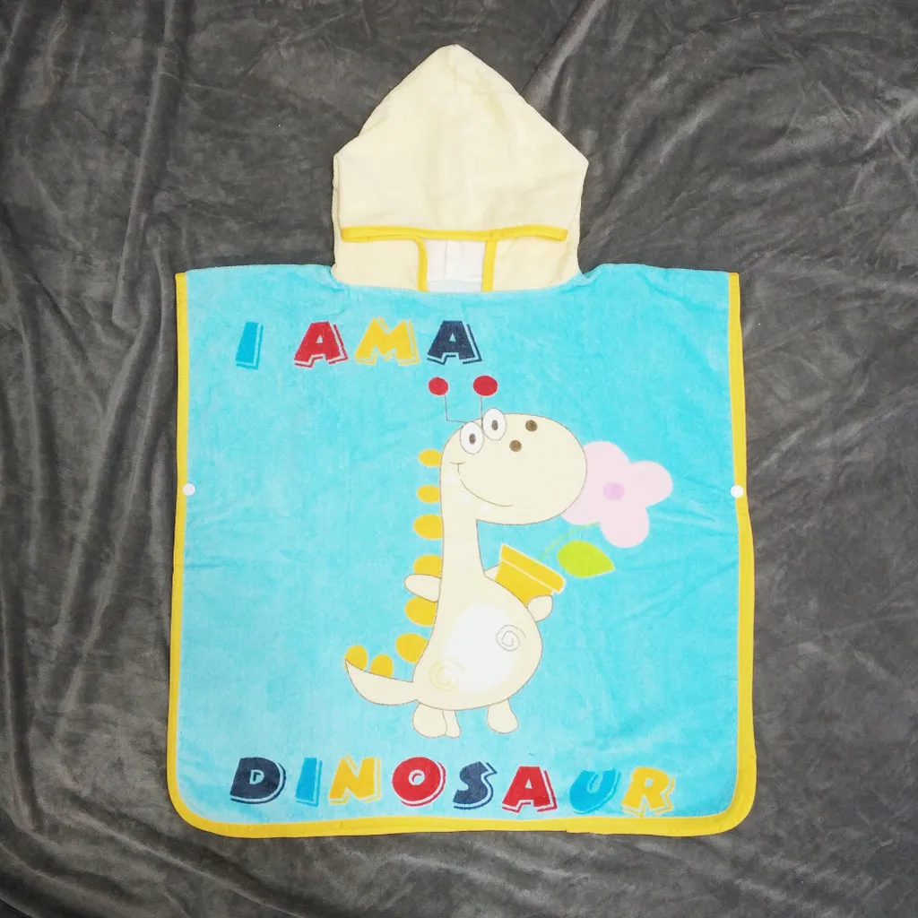 Infant baby poncho towel hooded beach towels for kid Bathrobe Pajamas Cartoon Animals baby hooded bath towel Child baby bath set