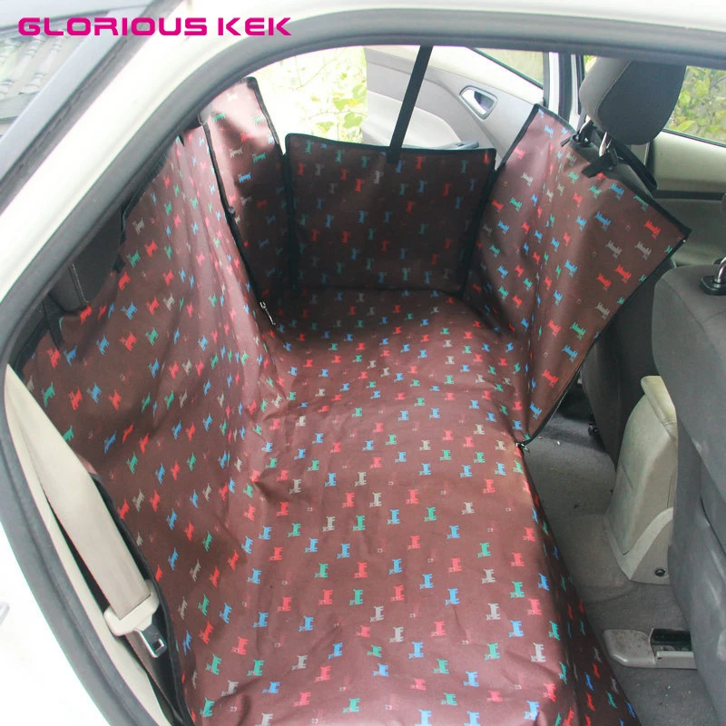 

Hot Sale Back Double-Seated Pet Dog Car Seat Cover Ajustable Waterproof Dog Seat Cover Hammock Quality Foldable Dog Car Mat