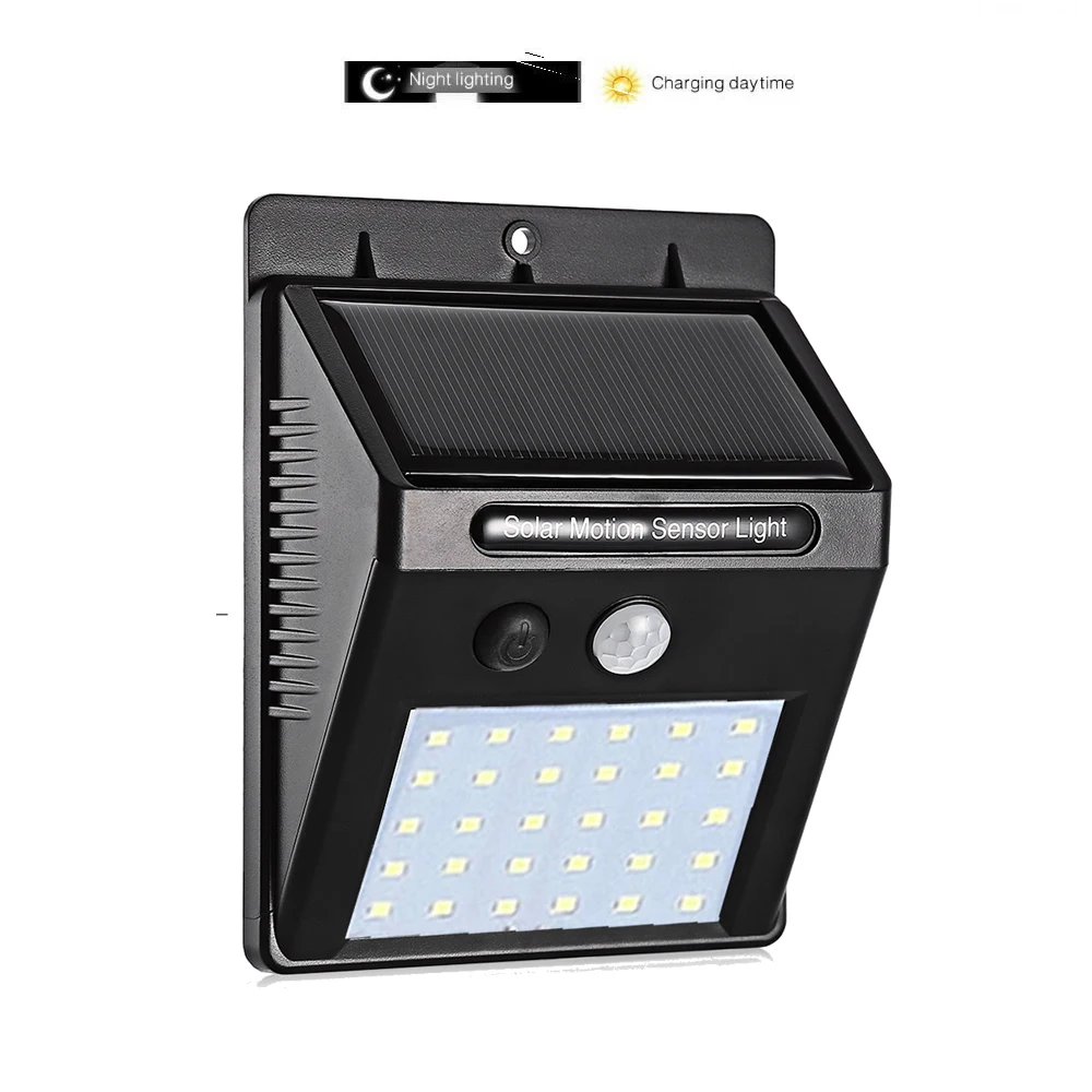 30/40 LED наружная Солнечная настенная лампа PIR датчик движения водонепроницаемый