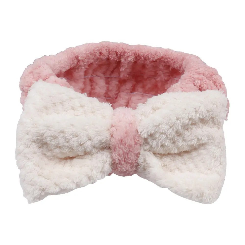 Soft Lovely Bowknot Headband Facial Mask Hairband Cute Cartoon Girls Hair Bow Elastic Turban Wash Face Headwear Hair Accessories