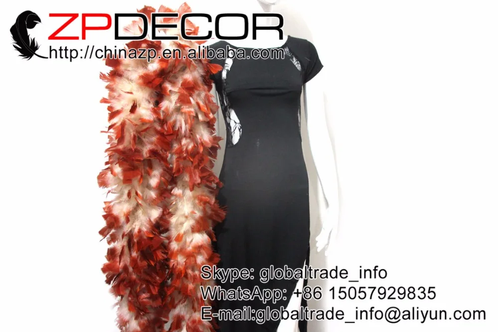 ZPDECOR 2 ярда/лот 150 г окрашенные качественно коричневые и белые плоские перья