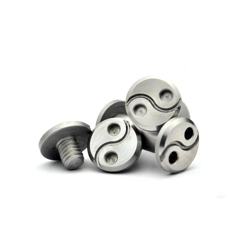 

Making knife Handle screw Gossip pattern Tactical knife locking screw sharp 12 size Straight folding knife nuts