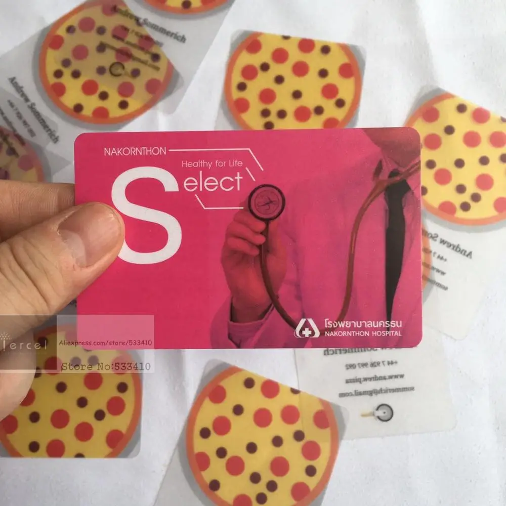1000pcs/Lot customized printing Full Color Plastic PVC Business Card/VIP card/visit card Both Sides Printed +free shipping DHL | Канцтовары