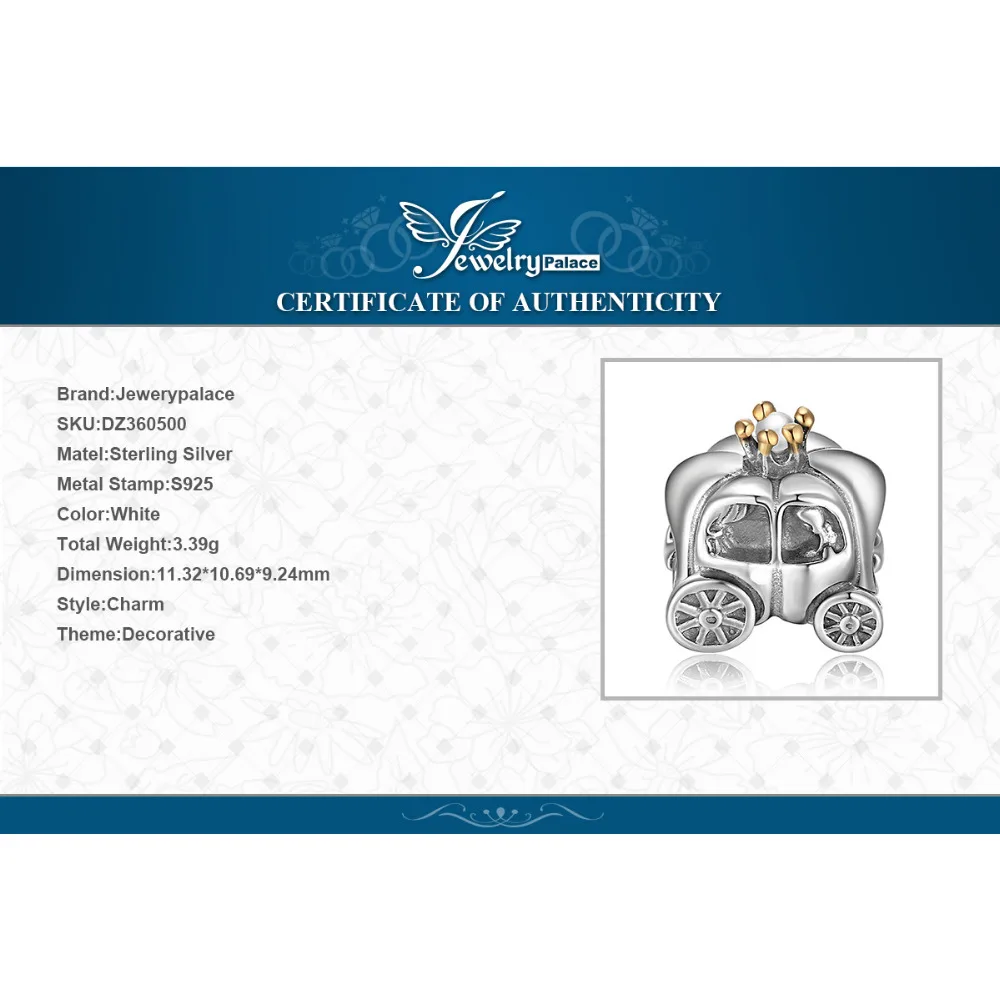 Jewelrypalace Винтаж автомобиль очарование Бусины Браслеты 925 серебро|sterling silver charms|silver
