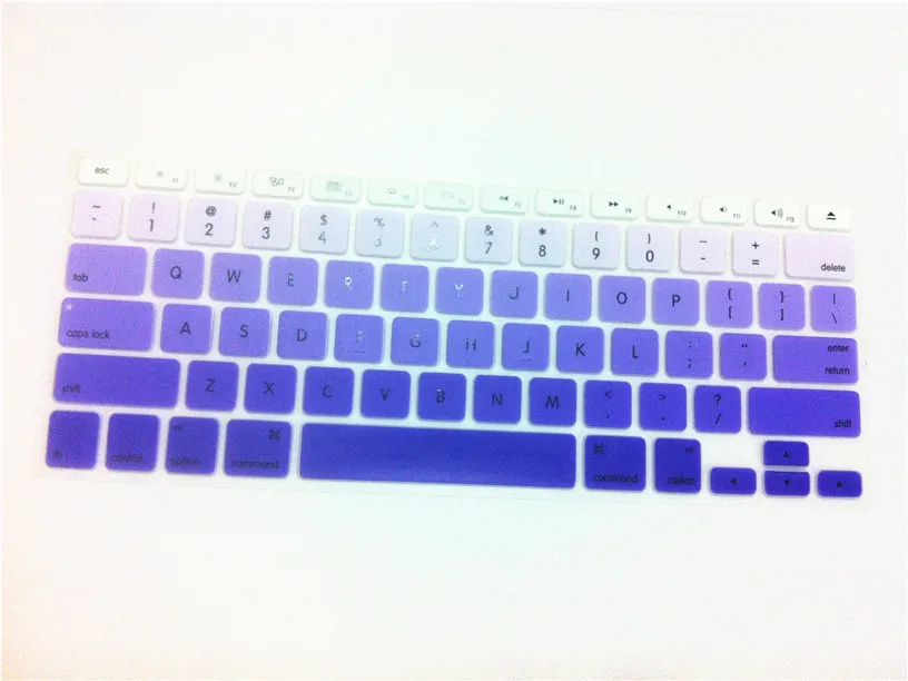 Чехол для клавиатуры macbook air/pro retina 13 3 15 4 дюйма фиолетовый с градиентом 2 шт.|for