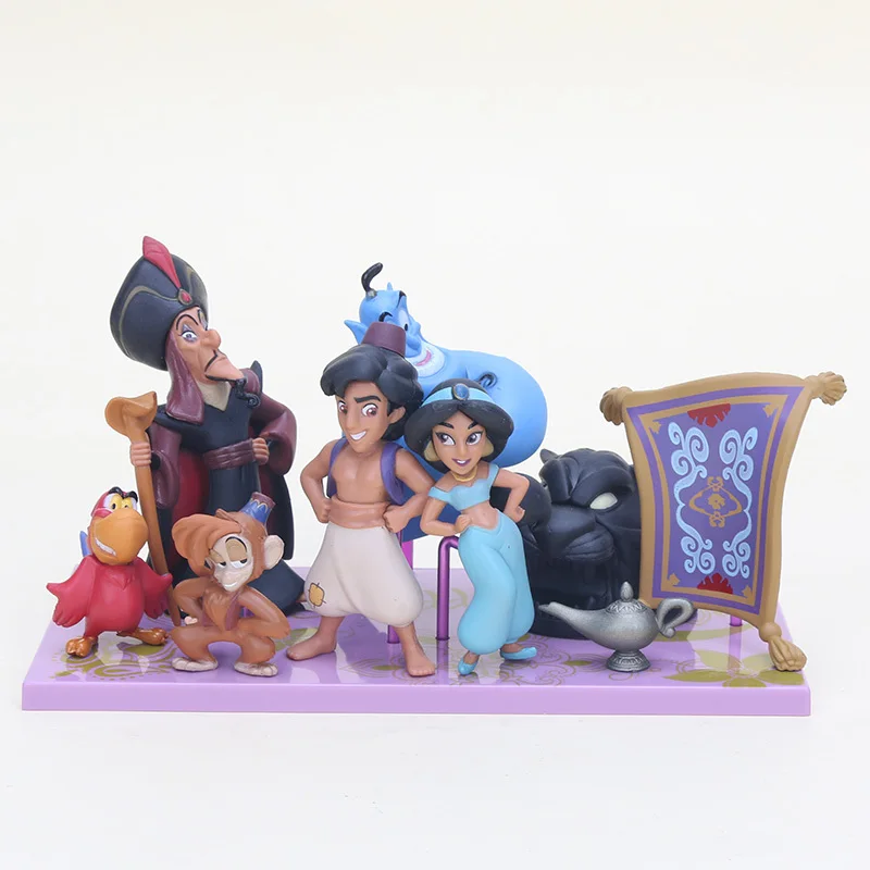 9 pz/набор figura giocattolo Aladino e La Aladdin Jasmine Male Scimmia Tigre del PVC фигурка героя модель Giocattolo 2 10