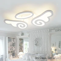cartoon creative angel ceiling lamp boy girl bedroom children room lamp modern simple led ceiling lamp free shipping