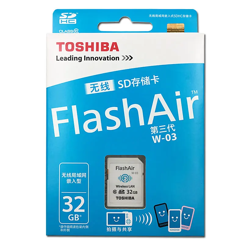 TOSHIBA флэш-Air W-03 микро sd карты 32 ГБ 16 Tarjeta Class 10 Беспроводной WI-FI SDHC флэш-памяти SD Kart