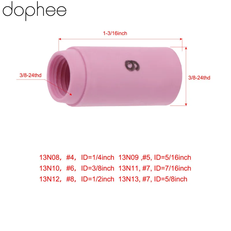 Сопло для керамической чашки dophee TIG 13N10 (#6) подходит корпуса цанга керамическая