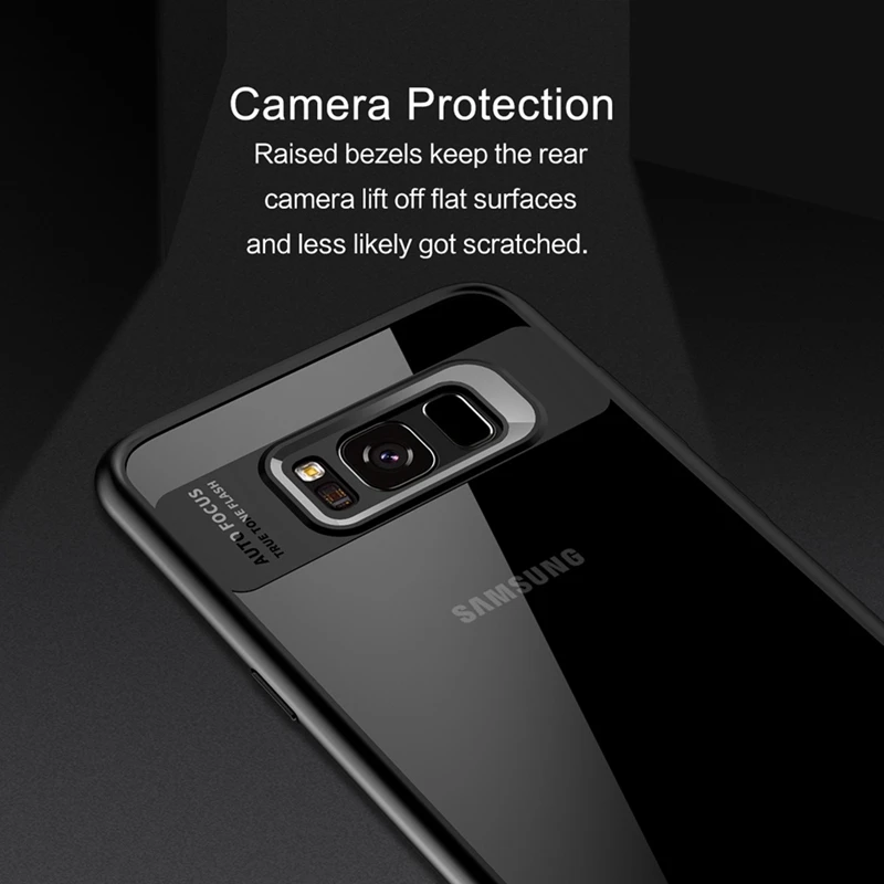 For Samsung Galaxy S8 Case ROCK Full Protective Slim TPU &amp Acrylic Transparent Back Cover for plus |