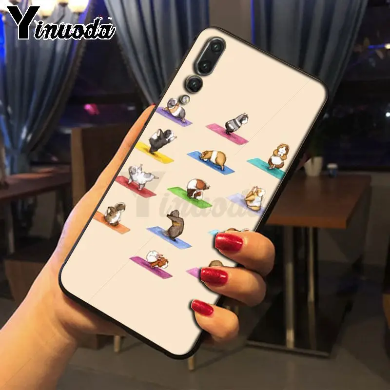 Yinuoda мягкий чехол для телефона с рисунком морских свинок йоги Huawei P20pro mate10 p10plus honor8x