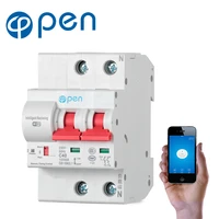 open 2p 63a remote control wifi circuit breaker smart switch intelligent overload short circuit protection