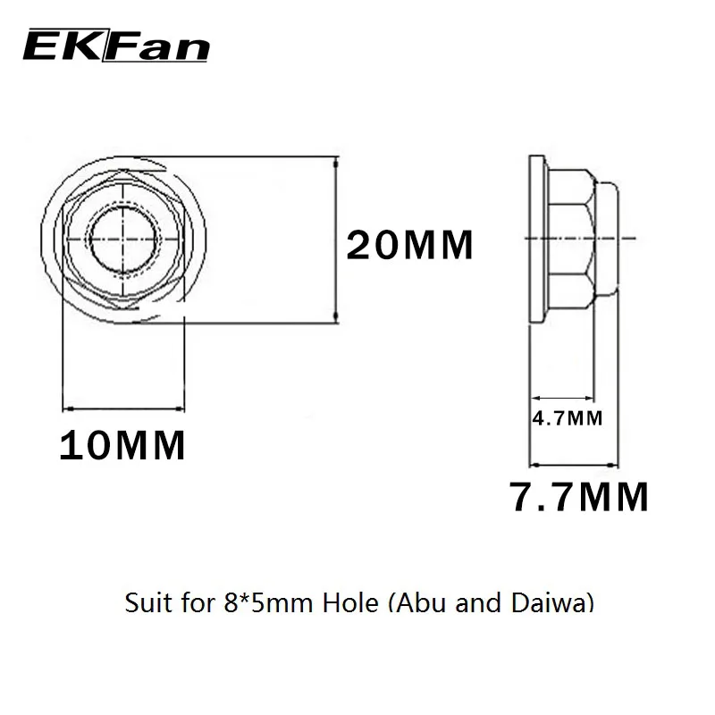 EKFan высокое качество левая рука правая рукоятка гайка винт с пластиной для рыболовной катушки винт крышка