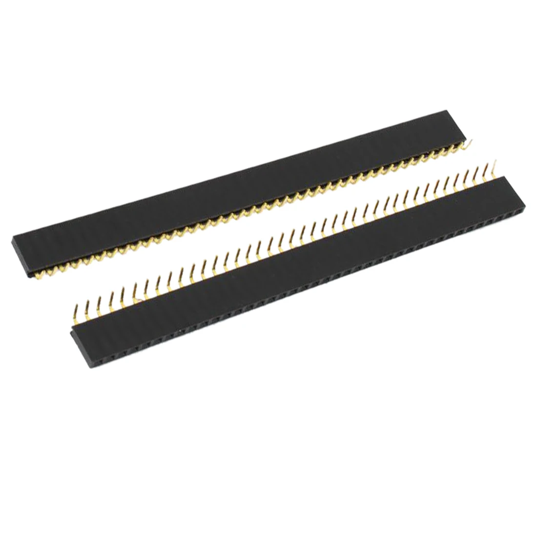 Фото 30pcs Single Row 40 Pin 2.54mm Pitch Female PCB Header Connector Black+Gold Обустройство дома 30pcs Single Row 40 Pin 2.54mm Pitch Female PCB Header Connector Black+Gold Обустройство дома