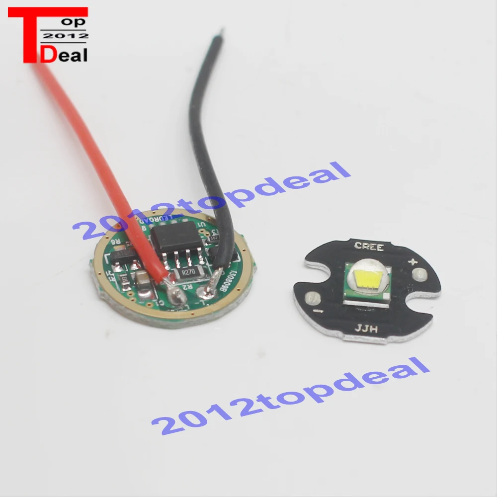 10 Вт Cree XM L T6 холодный белый 16 мм черный светодиодный светильник pcb + DC 3 7 В 2 5a XML