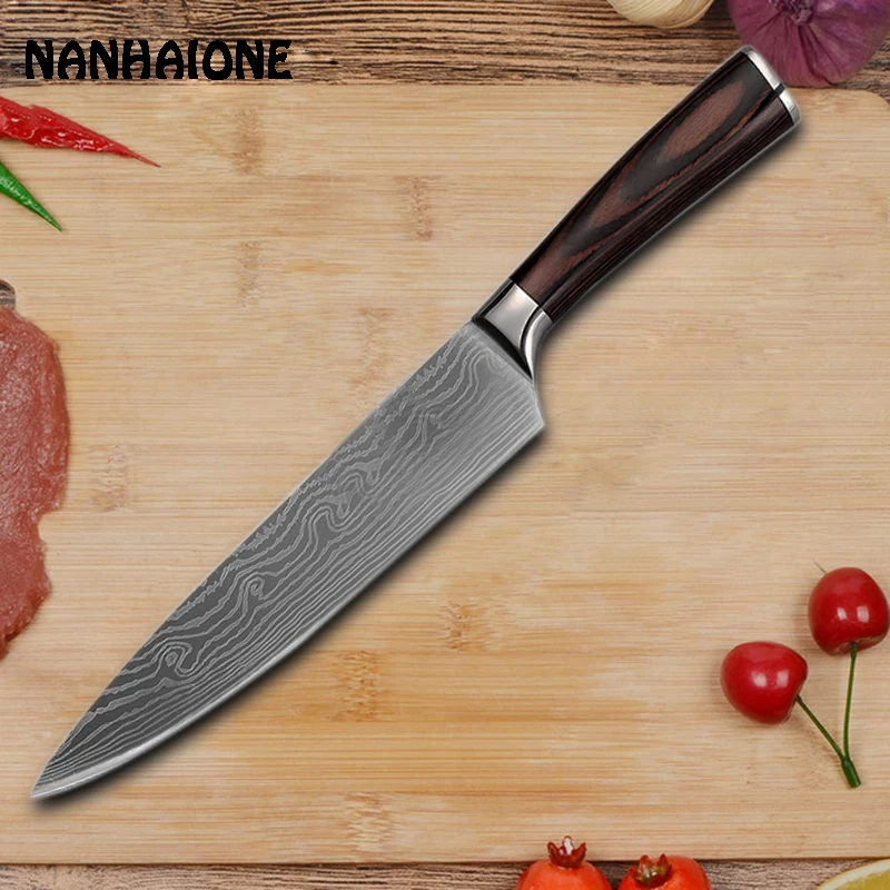 NANHAIONE профессиональный 8 дюймовый нож шеф повара 5CR15MOV нержавеющая сталь