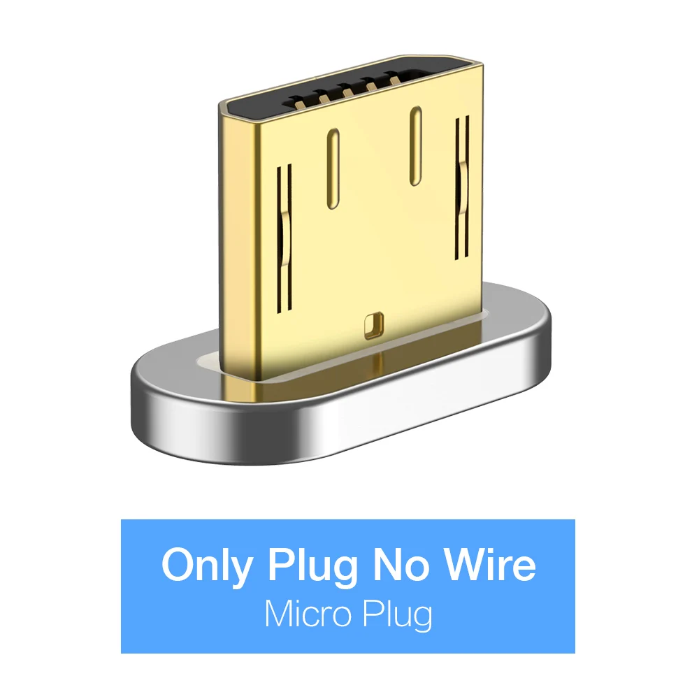 Only Micro USB Plug Магнитный кабель RAXFLY Micro usb type-C для huawei P20, Магнитный зарядный usb-кабель для iPhone X XS XR, usb-кабель для зарядки - Цвет: Only Micro USB Plug