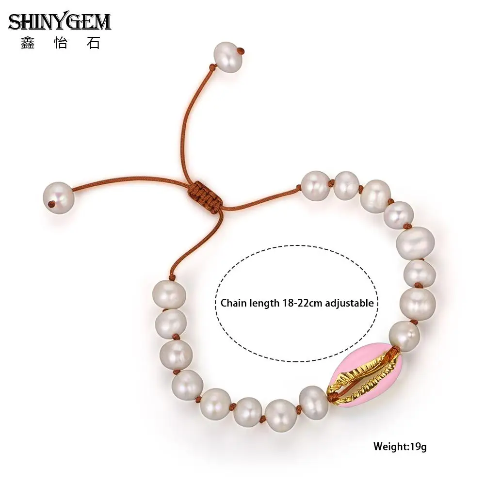 ShinyGem искусственный Seashell браслет с подвесками Ручная работа в богемном стиле