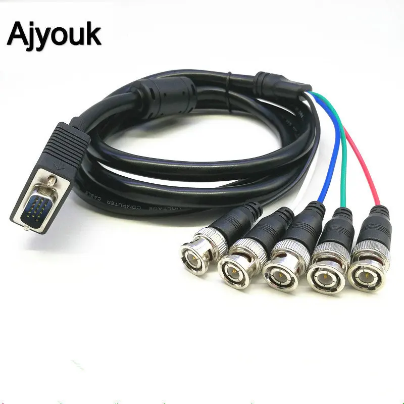 VGA до 5BNC RGB HV большой экран видео адаптер кабель 1 5 м 3 м|Кабели VGA| |