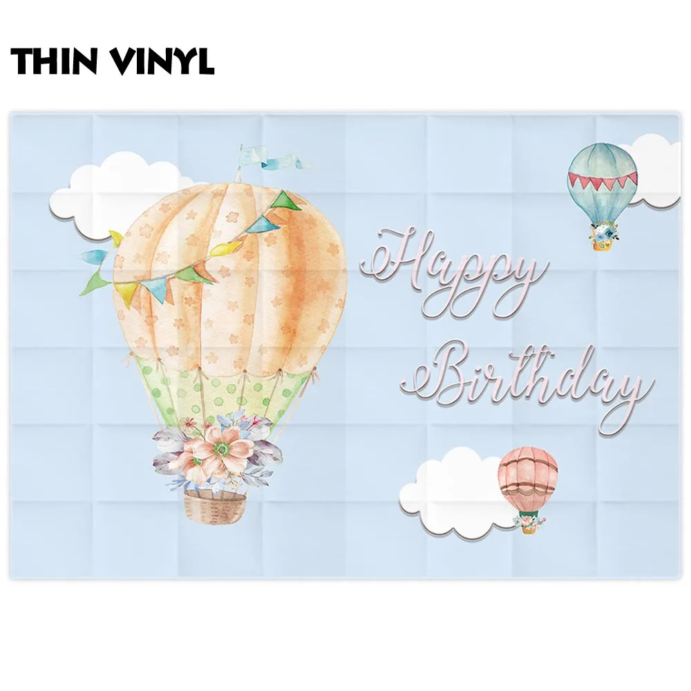 Allenjoy фон для фотосъемки День рождения воздушный шар облака цветы Фотофон