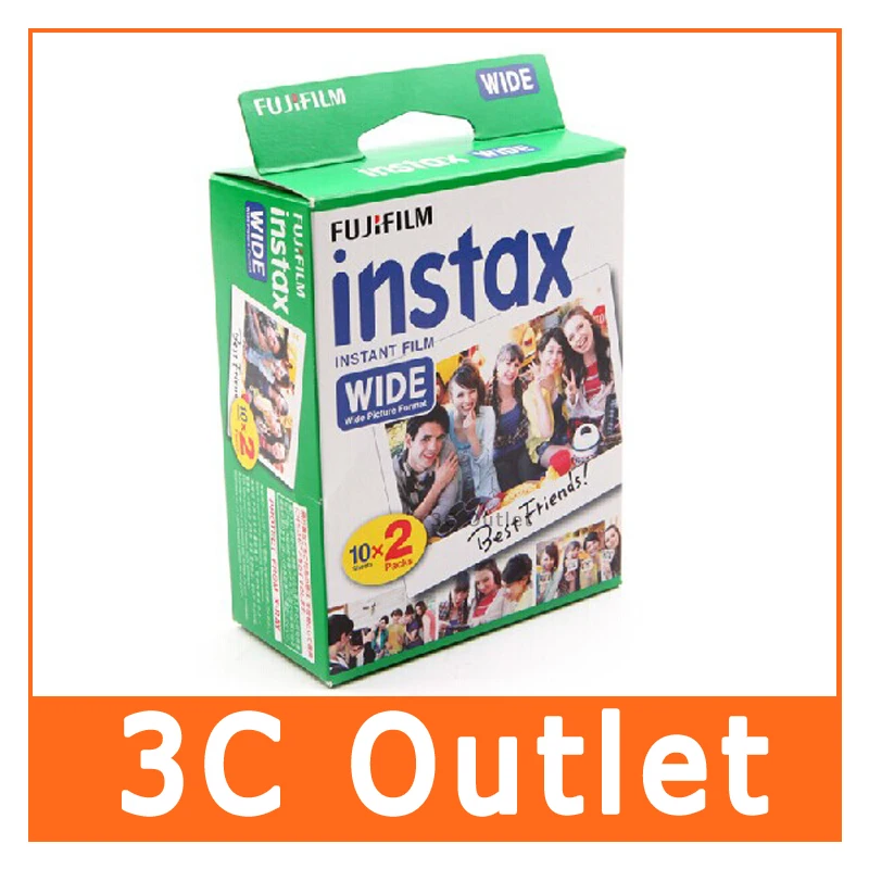 Подлинная Fujifilm Instax Wide Film 20 листов + Fuji Instant Camera 300 прозрачный чехол защитная