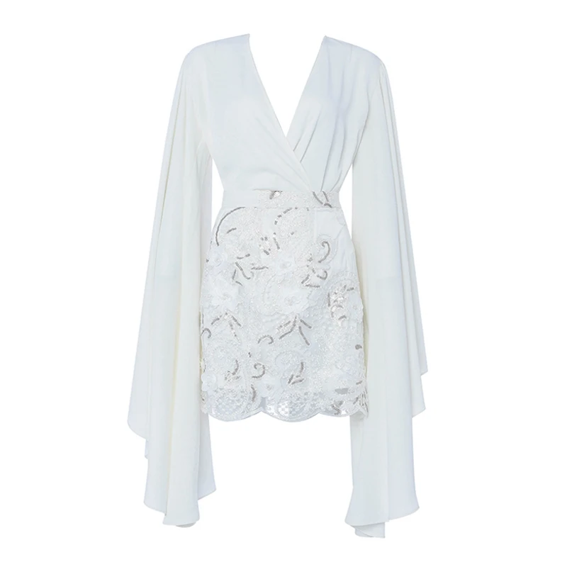 INDRESSME 2019 новые платья женские сексуальные шикарные накидки с глубоким V-образным