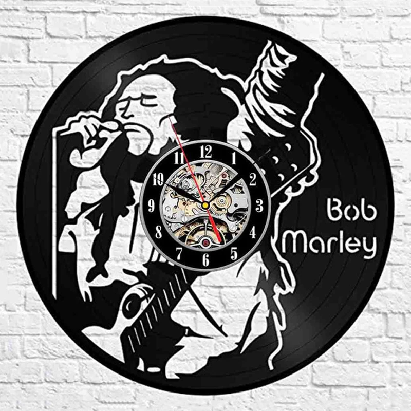 19 Bob Marley 3D настенные часы современный дизайн для гостиной классический винтажный виниловый рекорд часы настенные часы искусство украшение дома 12 дюймов - Цвет: 19