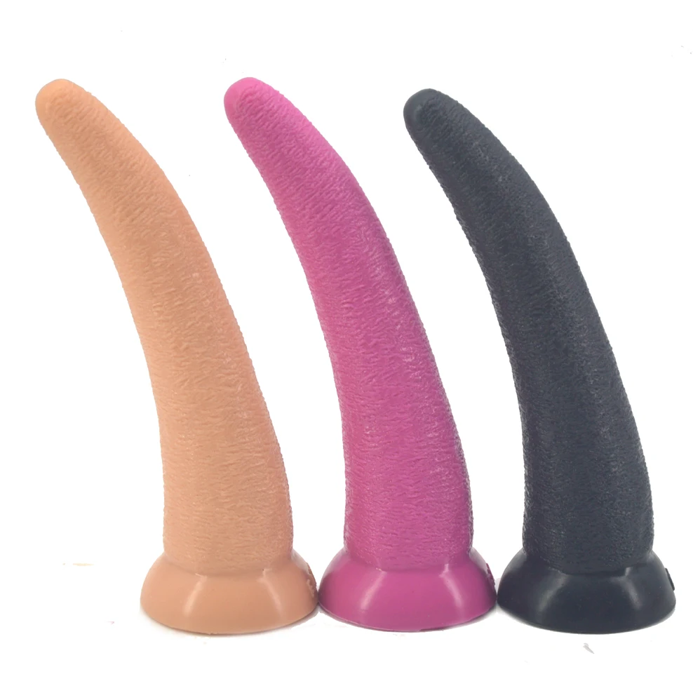 FAAK curved big long dildo ox horn design soft silicone penis rough surface anal plug suction g spot stimulate pussy sex toys | Красота и