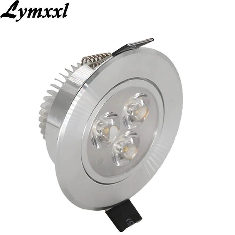 Dimmable 3 Вт круглый высокомощный светодиодный встраиваемый потолочный светильник