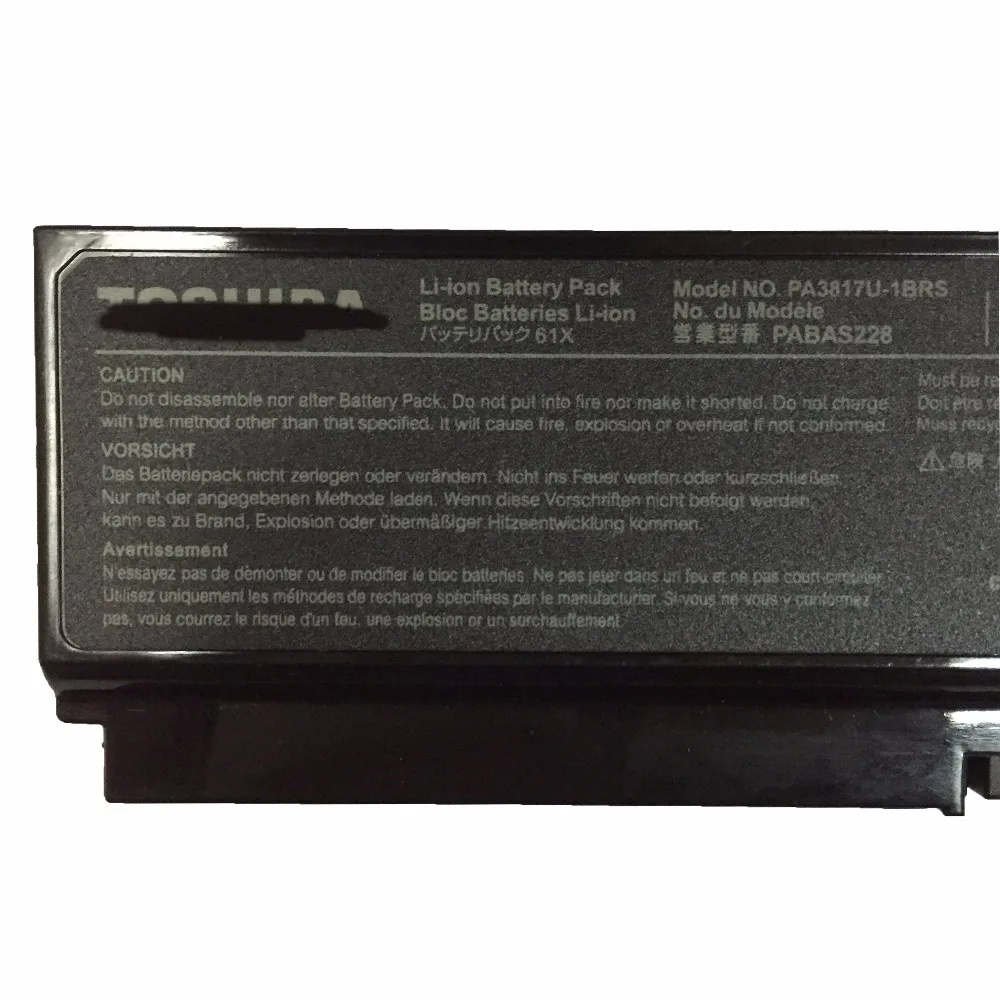 10,8 В 48wh PA3817U-1BRS происхождения ноутбук batteryfortoshiba PABAS228 PABAS229 PABAS227 PABAS230 PA3816 PA3818 PA3819 L700 L730