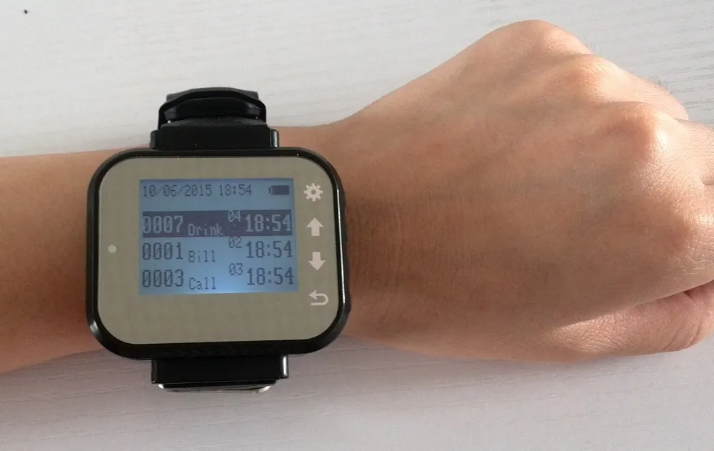 Restaurant Guest Paging System Newest Arrival Voice Pager Equipment ( 1pcs display with 2pcs watch and 15pcs call buzzer) | Компьютеры и
