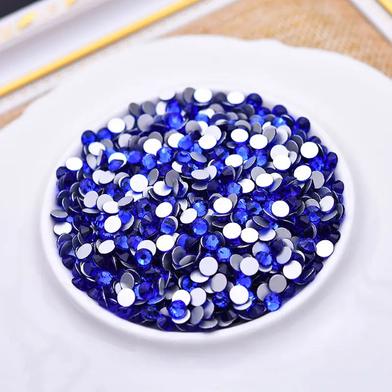 SS3 SS34 пласт кристально голубые Стразы для ногтей плоская задняя сторона не Hotfix