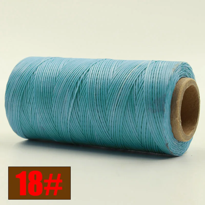 NO18 Прочные 260 м/шт 150D Тканые 1 мм плоские Вощеные нити для рукоделия, кожаных ручных швов, рукоделия, вощеная линия, разные цвета - Цвет: NO18