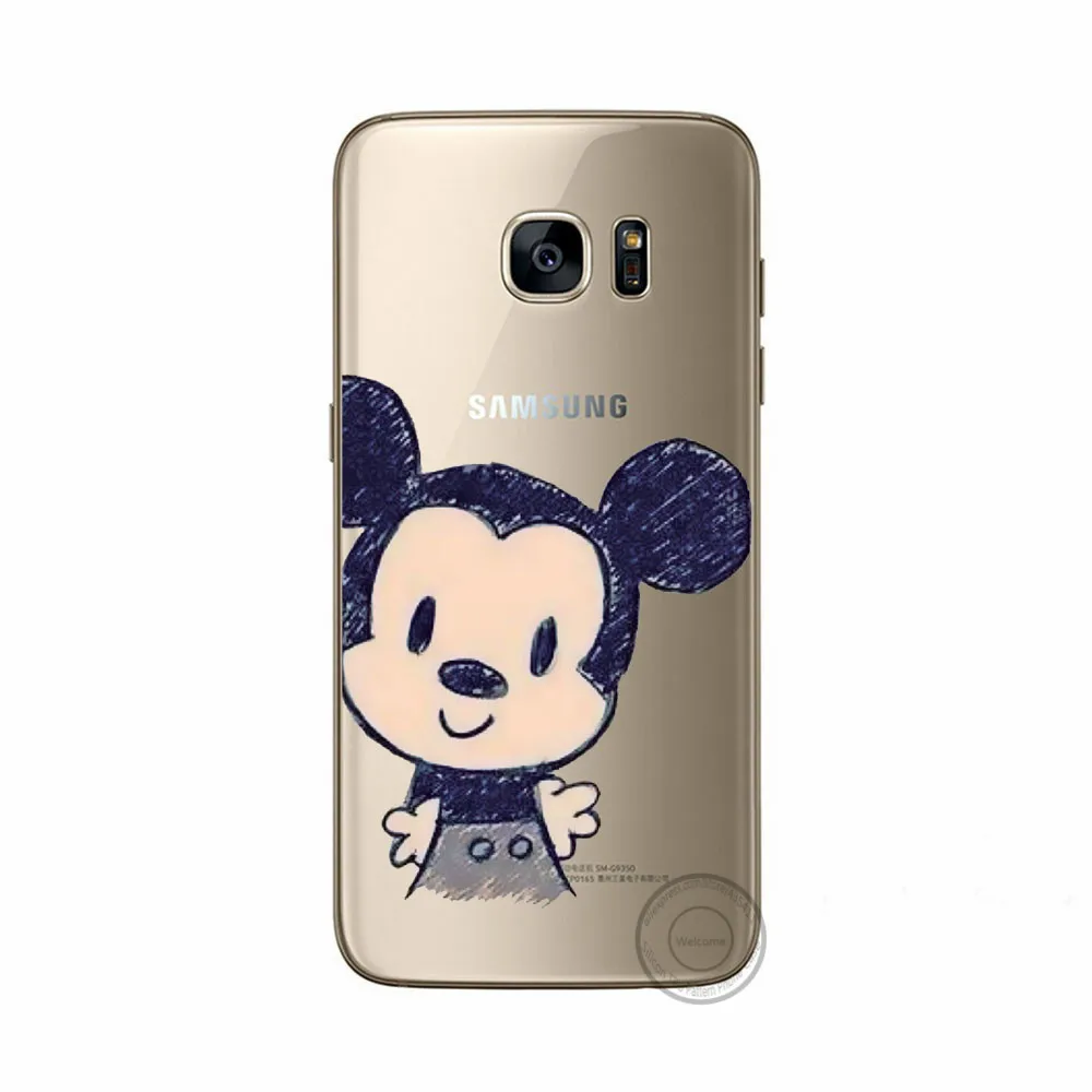 Для samsung Galaxy S7 Edge чехол для телефона милые Микки и Минни Маус Мышь принцесса принц