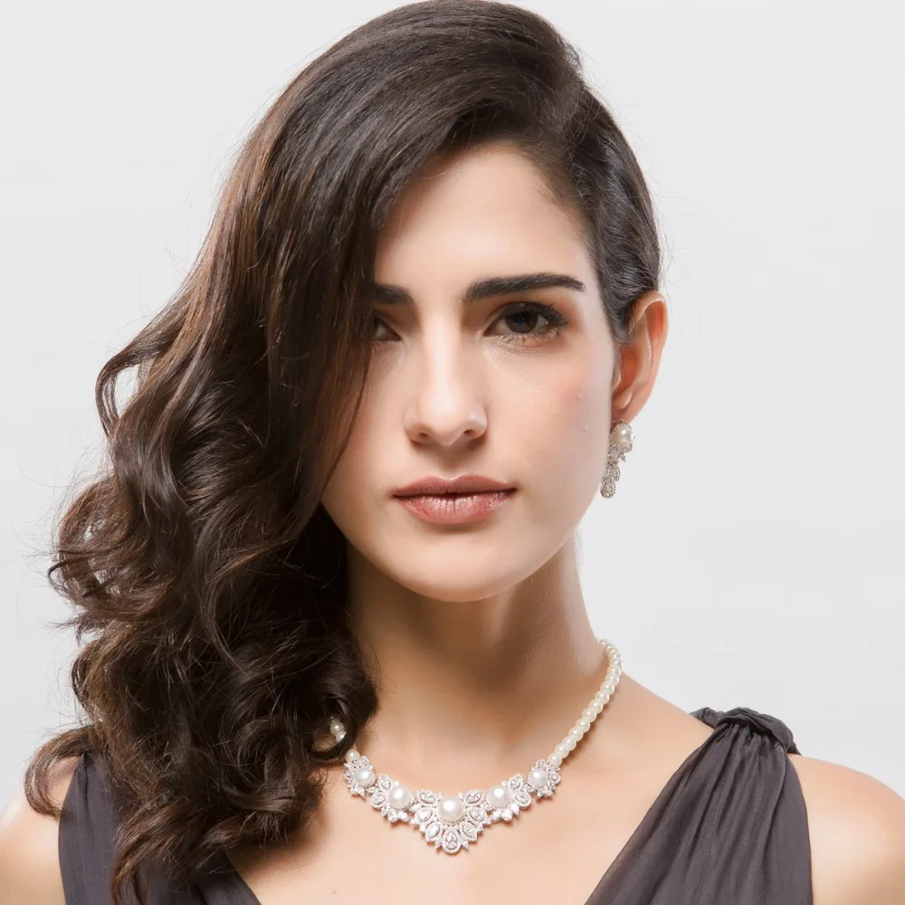 Роскошные Эффектные серьги LUOTEEMI 2016 в форме капли воды с искусственным жемчугом