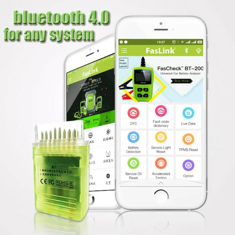 JDiag FasLink M1 OBD сканер Поддержка Bluetooth 4,0 для Wechat/Android/ISO положительные мешки лучше, чем ELM327 iDiag Икар диагностический инструмент