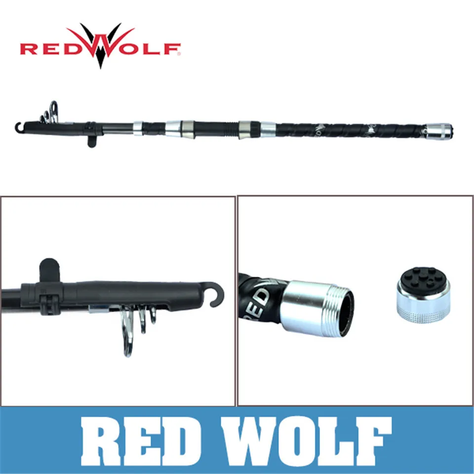 RedWolf Марка 2.1 м Телескопическая Удочка Углеродного Волокна Привет tech Спиннинг