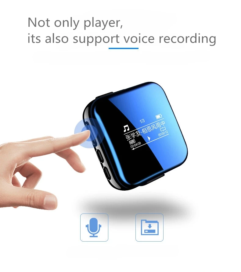 Yescool X1 8 Гб Bluetooth MP3 плеер hifi без потерь спортивный музыкальный плеер мини диктофон для бега walkman с зажимом и повязкой на руку