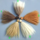 Кукольные волосы 15 см толщиной, кудрявые парики для куклы blyth 13 14 16 BJD, волосы для куклы ручной работы из ткани