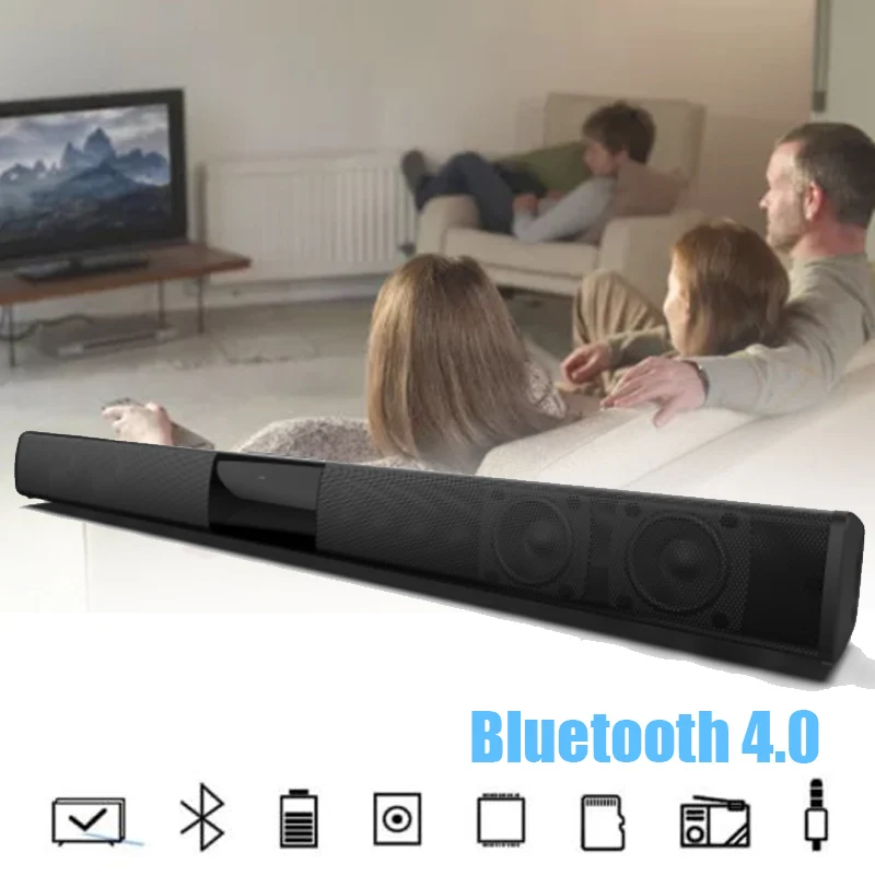 Домашний ТВ динамик беспроводной Bluetooth динамик Саундбар звуковая панель звуковая система бас стерео музыкальный плеер Boom Box с fm-радио