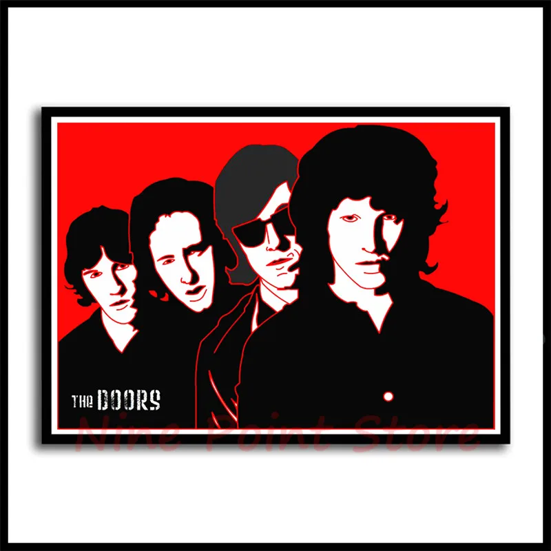 Двери, Jim Morrison, рок-группа, музыка, белая бумага с покрытием, плакаты, настенные Стикеры, домашний декор, Настенный декор, без рамки