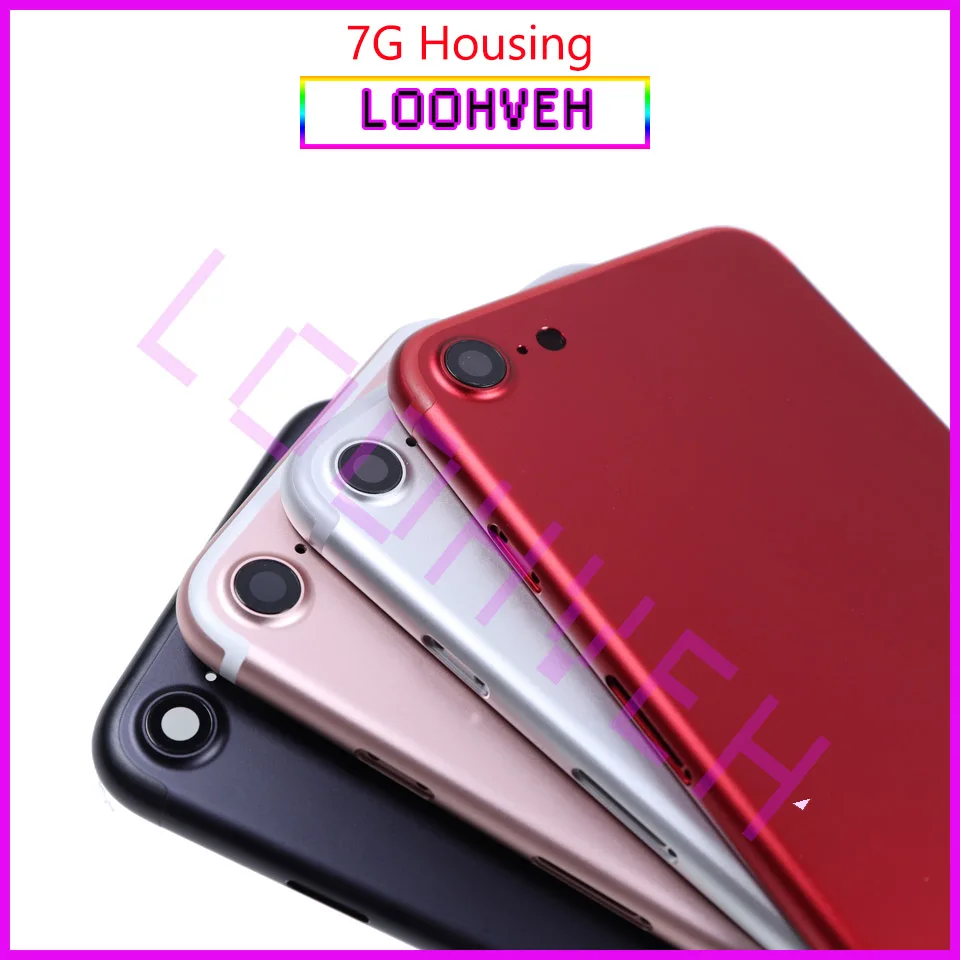 Задняя средняя рамка Шасси достижения полного заряда для IPhone 7 7g 7 Plus 8 чехол Корпус сборки Батарея крышка Дверь со шлейфом чехол
