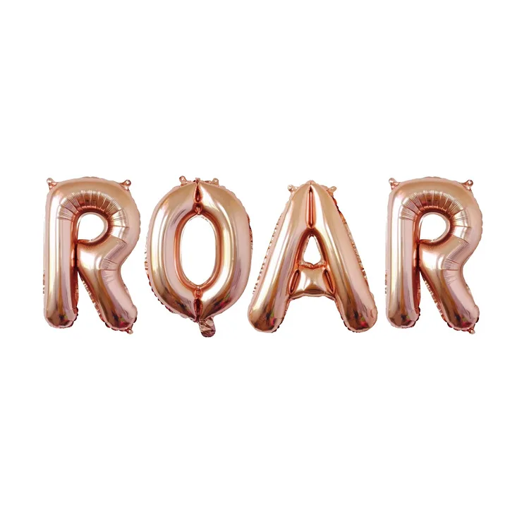 Rose gold ROAR 1 шт. большой размер динозавр фольгированный шар для мальчиков воздушный шар в виде животных Детский динозавр день Рождения Вечеринка мир Юрского периода украшения Globos игрушка - Цвет: Rose gold ROAR