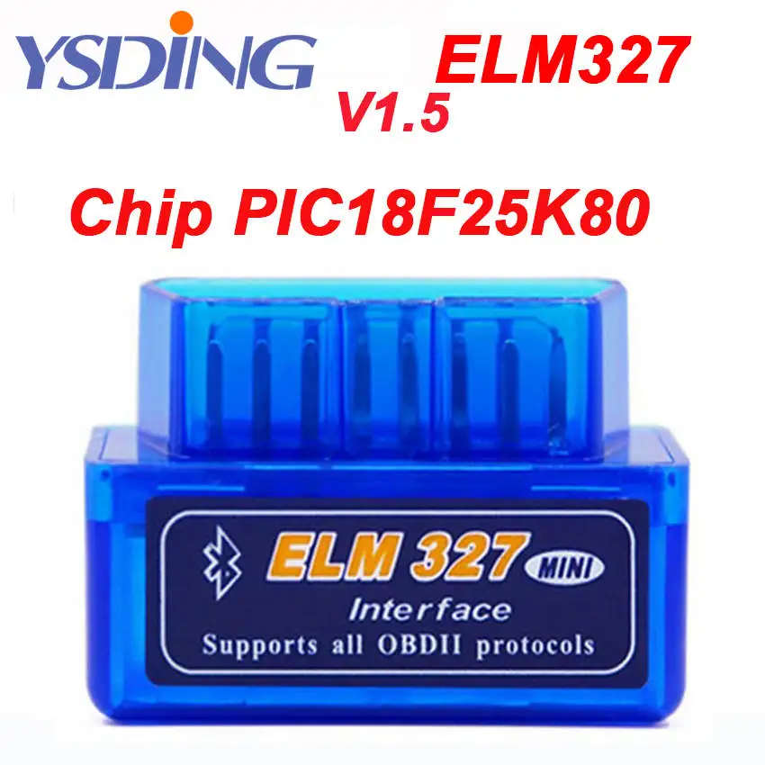 V1.5 супер мини ELM327 Bluetooth ELM 327 версии 1,5 с PIC18F25K80 чип OBD2/OBDII для Android Крутящий момент Авто сканер штрих-кода - Цвет: Chip PIC18F25k80 A