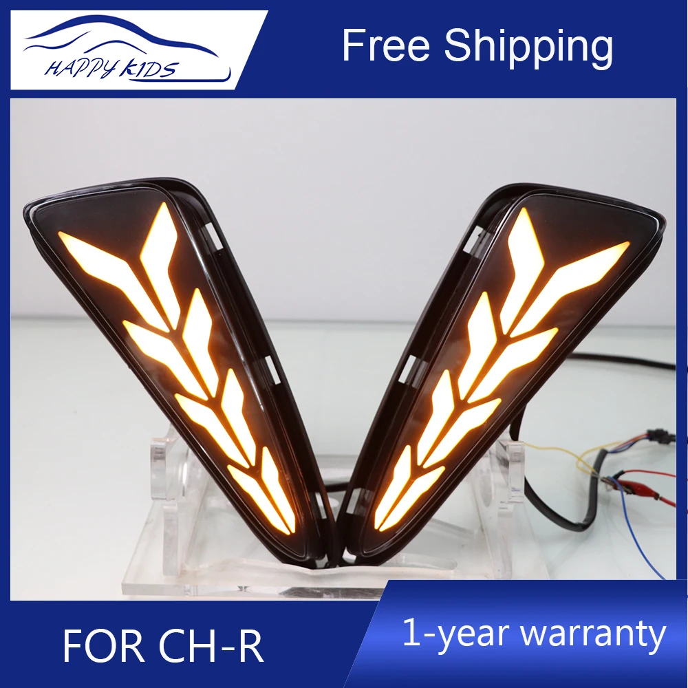 Автомобильный Стайлинг Drl для Toyota C-HR CHR 2017-2018 DRL с поворотным сигналом стильное