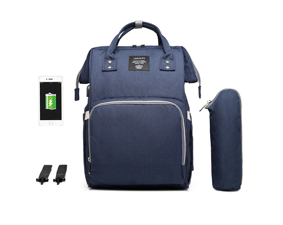 CARCHI модная большая сумка Bcakpack для детей, рюкзак для путешествий, брендовая дизайнерская сумка для кормления, рюкзак для мамы, женские сумки для ухода за собой - Цвет: Navy