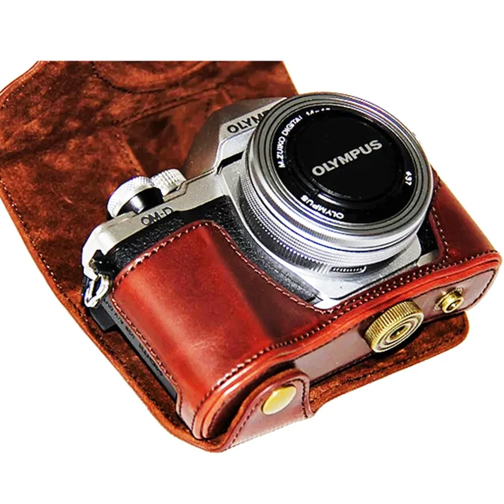 Защитный чехол из искусственной кожи для Olympus OMD EM10 II III MK2 MK3 с объективом 14 42